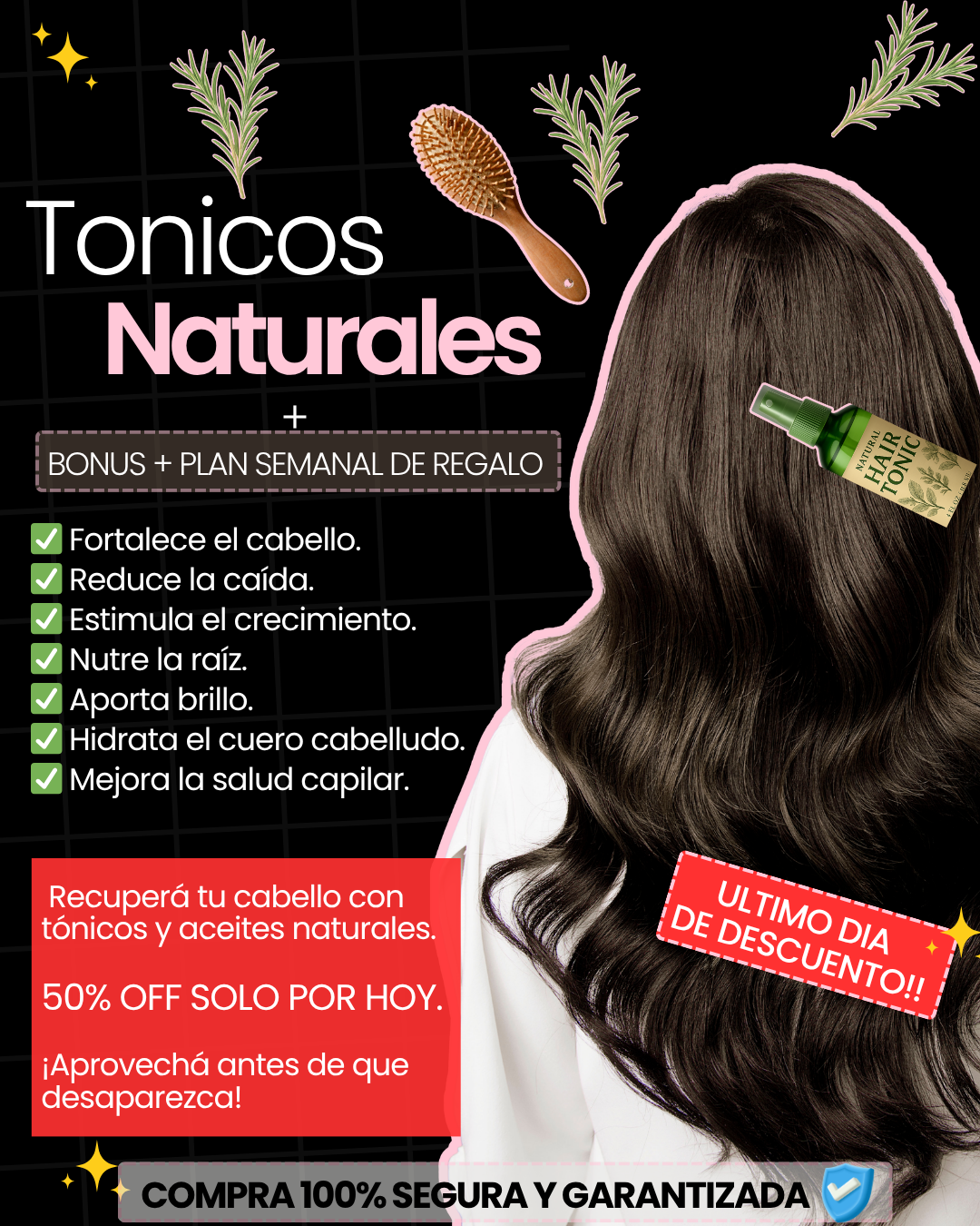 TONICOS CAPILARES NATURAL + BONUS Y PLAN SEMANAL